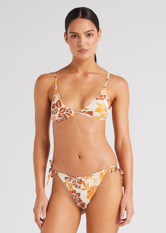 Aruba Bralette Tri Bikini Top - Sunset