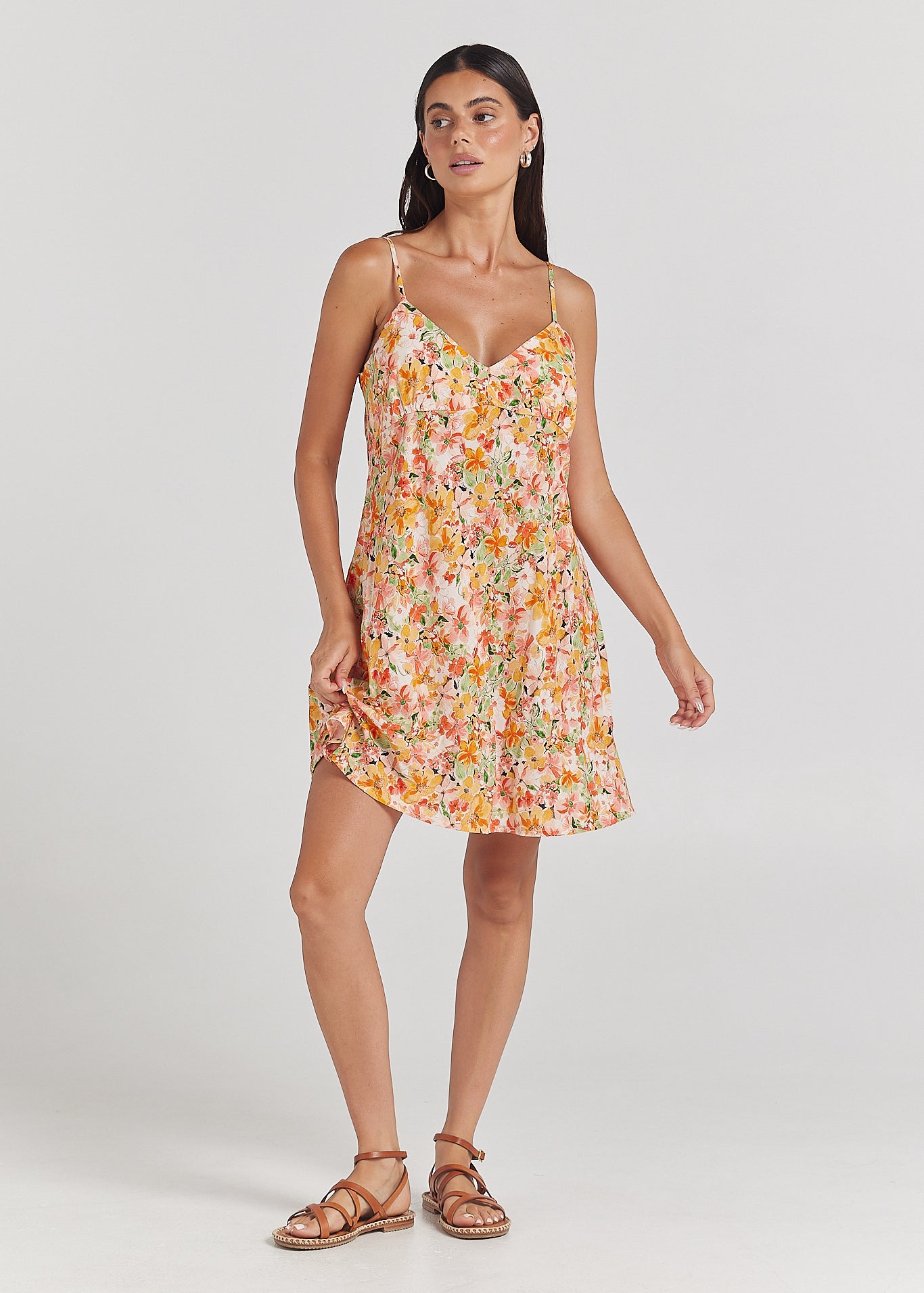 Havana Slip Bias Dress - Coral