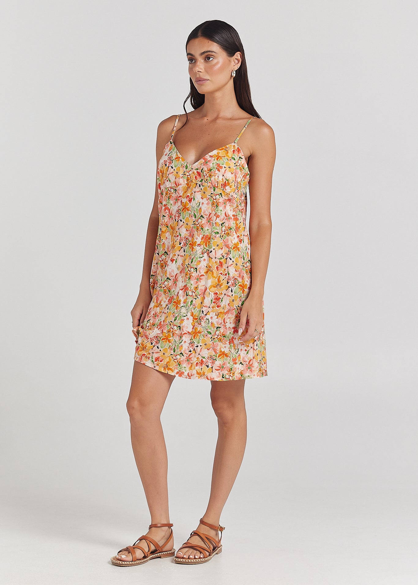 Havana Slip Bias Dress - Coral