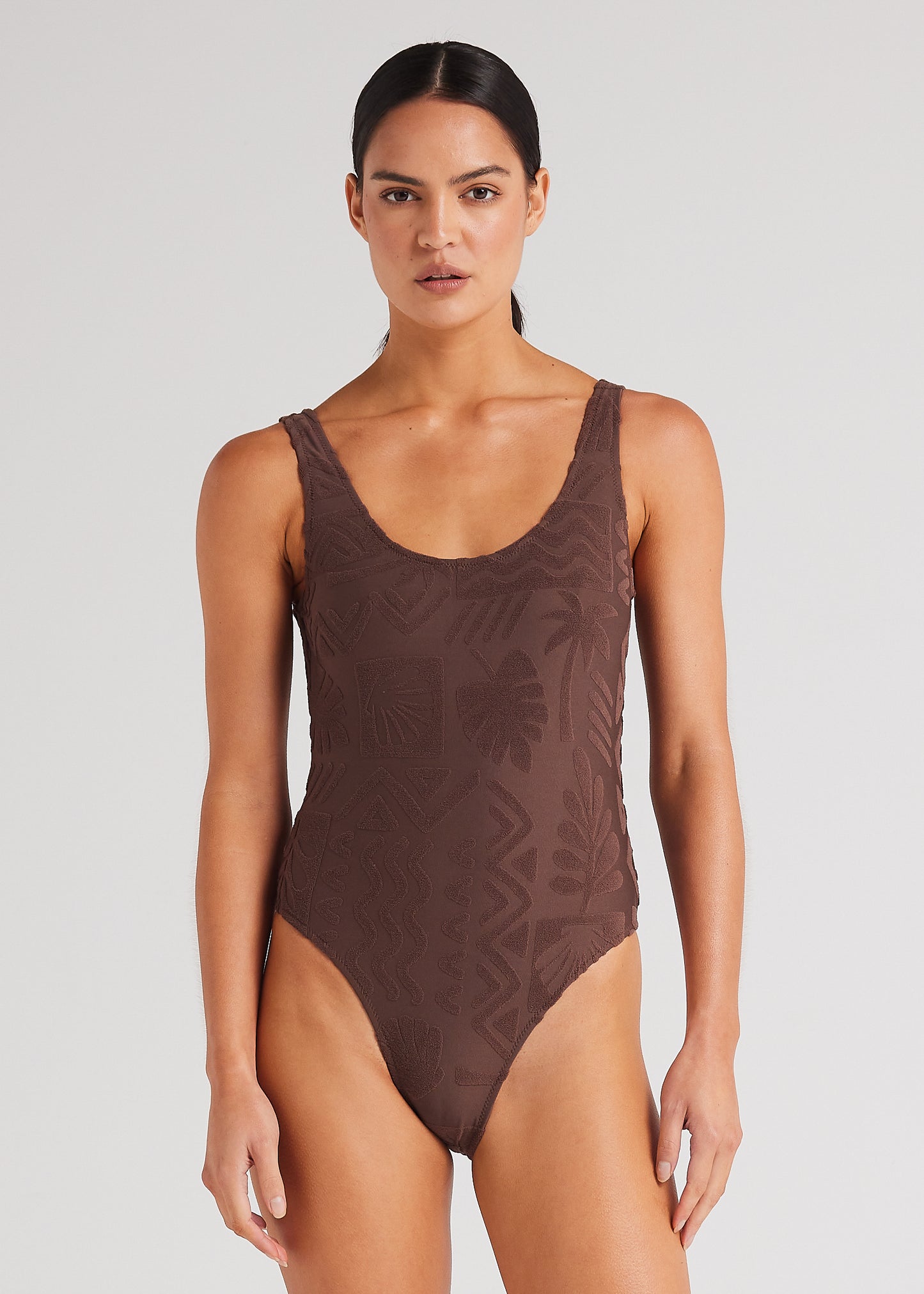 Mai Tai Scoop One Piece Swimsuit - Chocolate