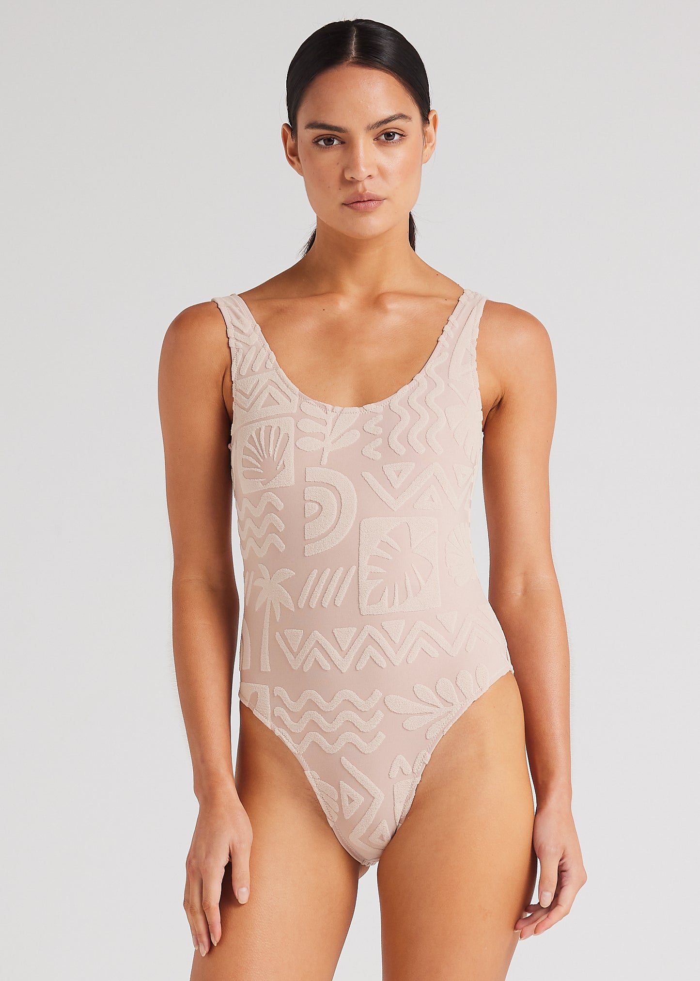 Mai Tai Scoop One Piece Swimsuit - Mushroom