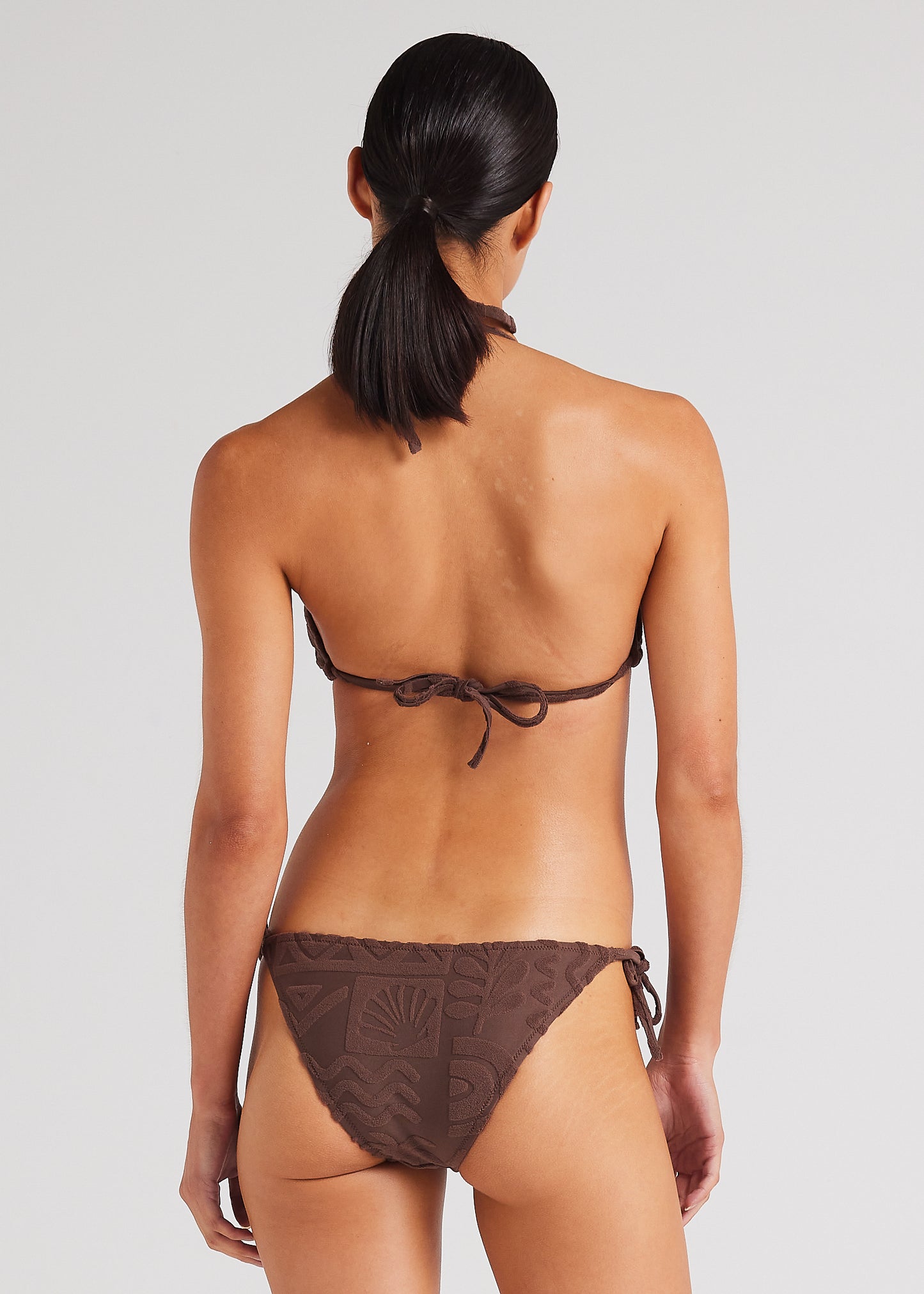 Mai Tai String Tie Bikini Bottom - Chocolate