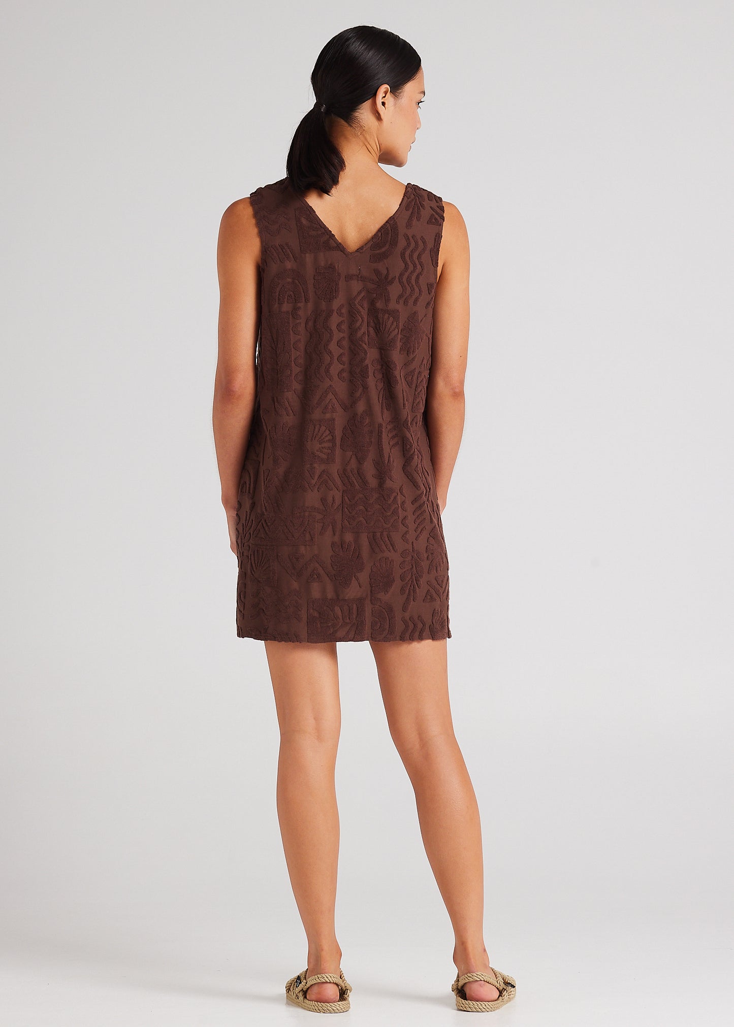 Mai Tai V Tunic Towelling Dress - Chocolate