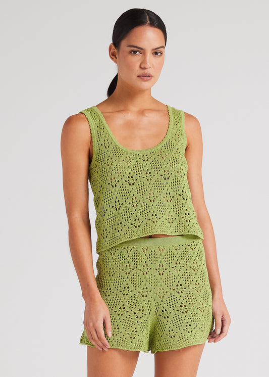 Messina Knit Singlet Top - Daiquiri