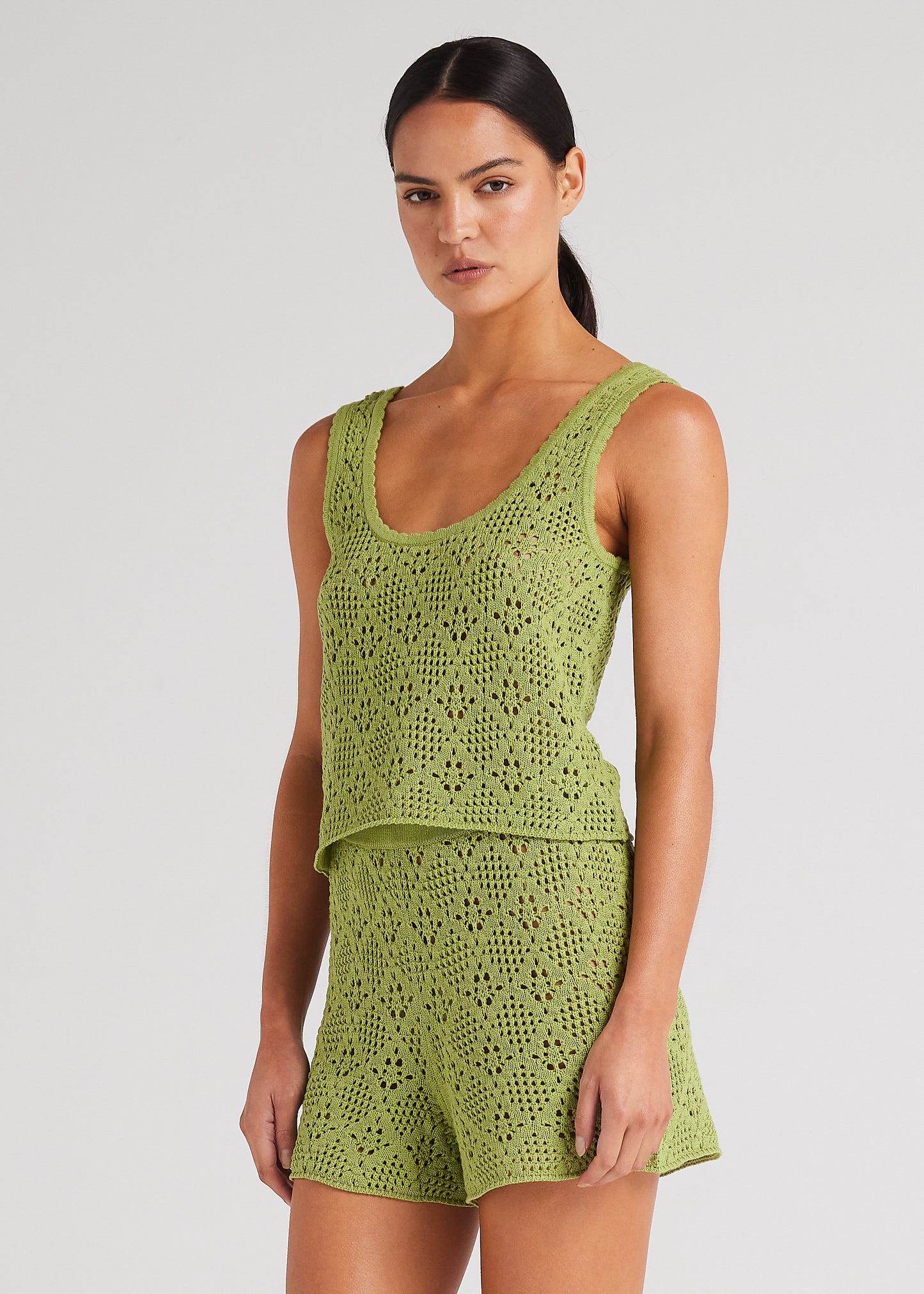 Messina Knit Singlet Top - Daiquiri