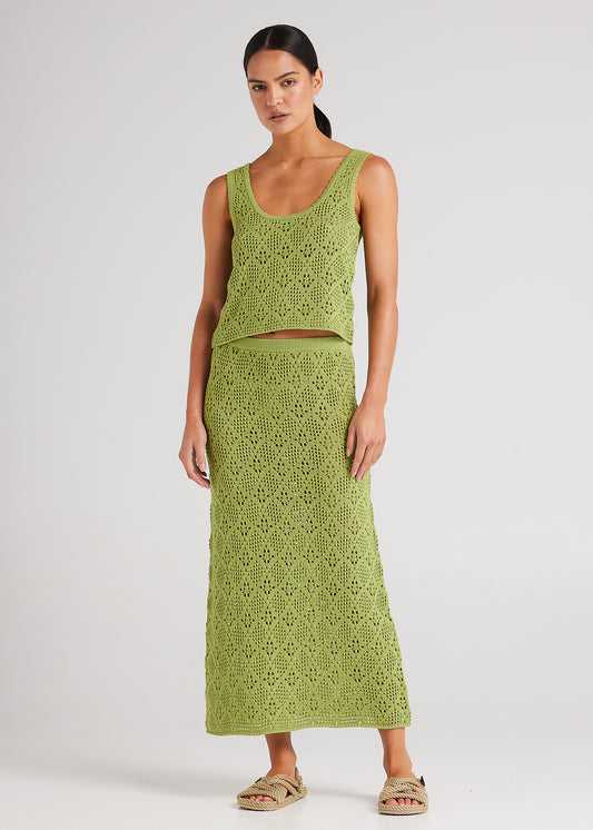 Messina Knit Maxi Skirt - Daiquiri