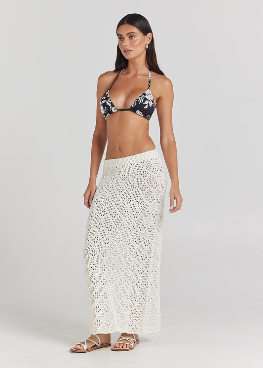 Messina Maxi Skirt - Vanilla