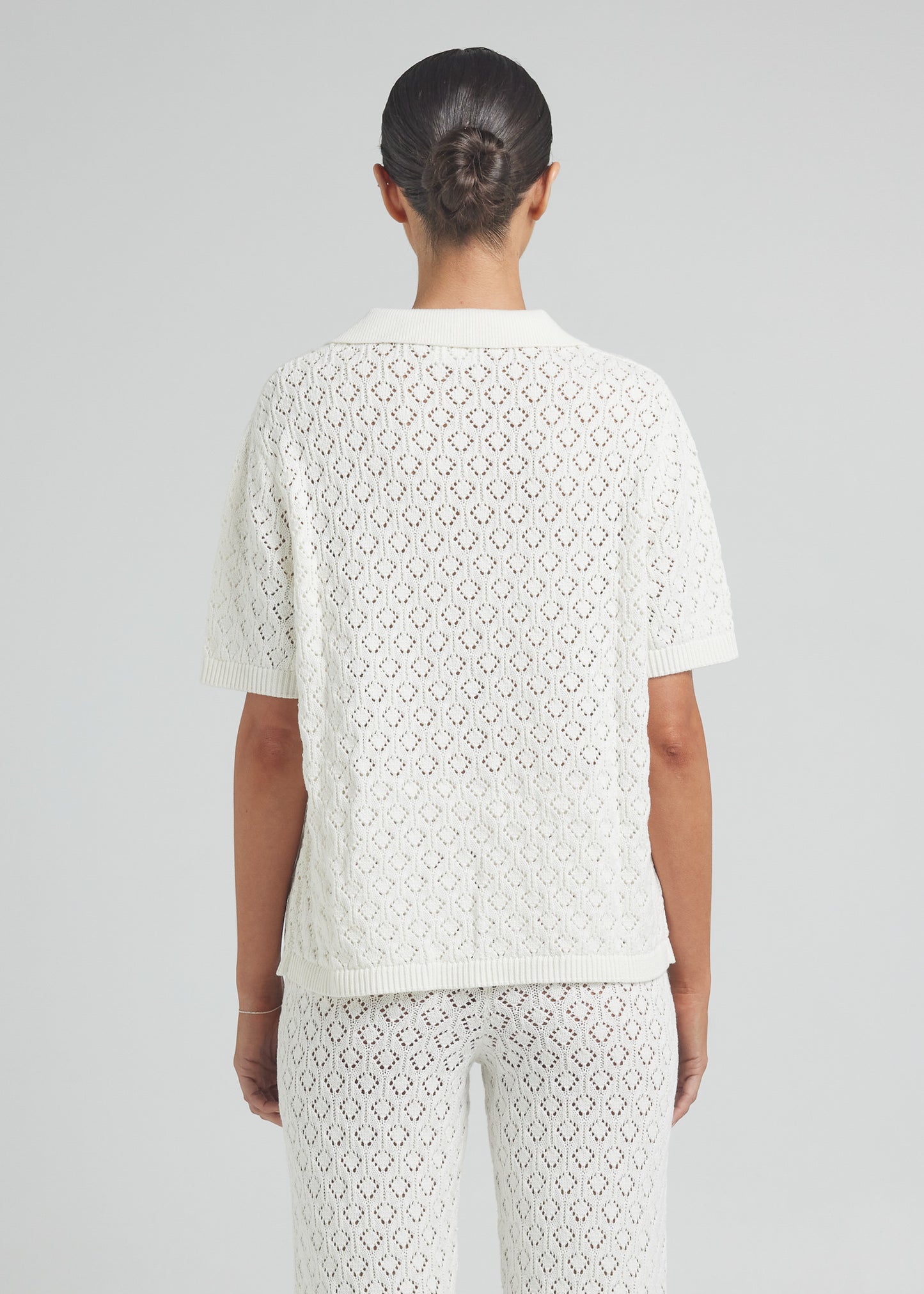 Mimosa Knit Short Sleeve Shirt - Gardenia