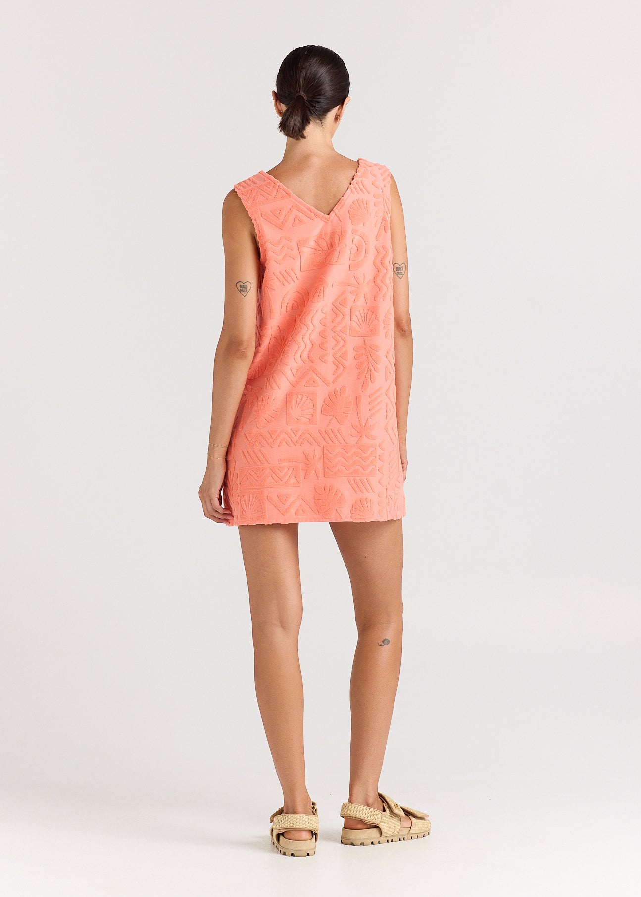 Mai Tai V Tunic Towelling Dress - Watermelon