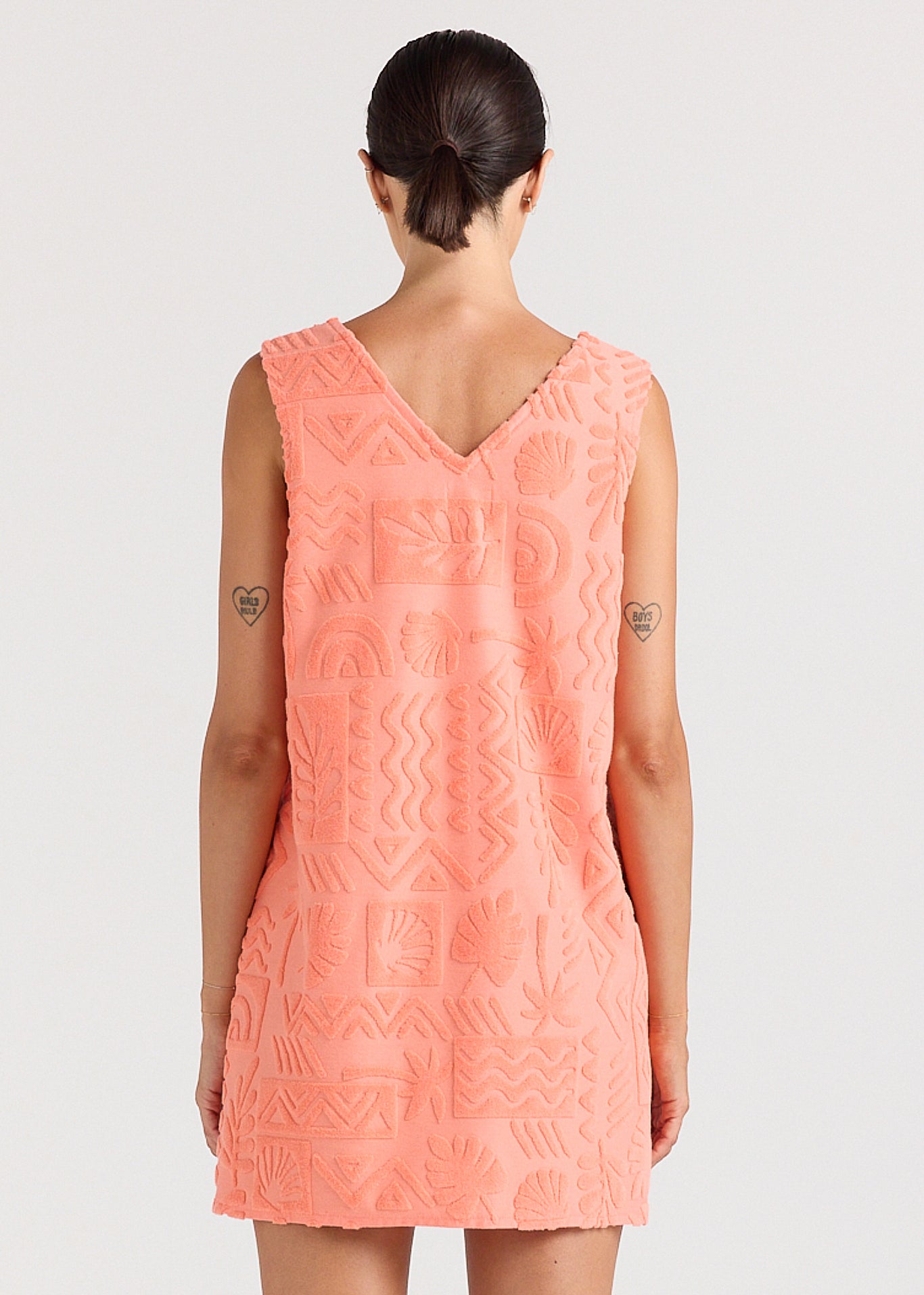 Mai Tai V Tunic Towelling Dress - Watermelon