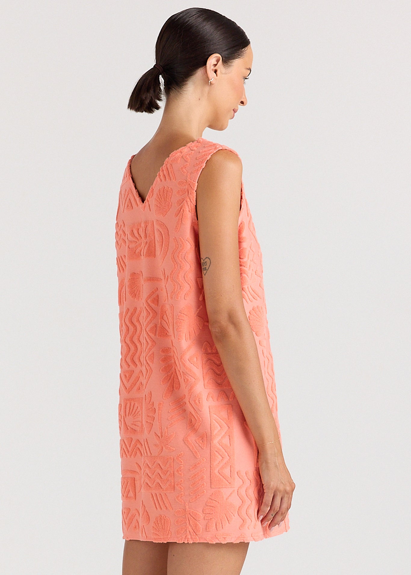 Mai Tai V Tunic Towelling Dress - Watermelon