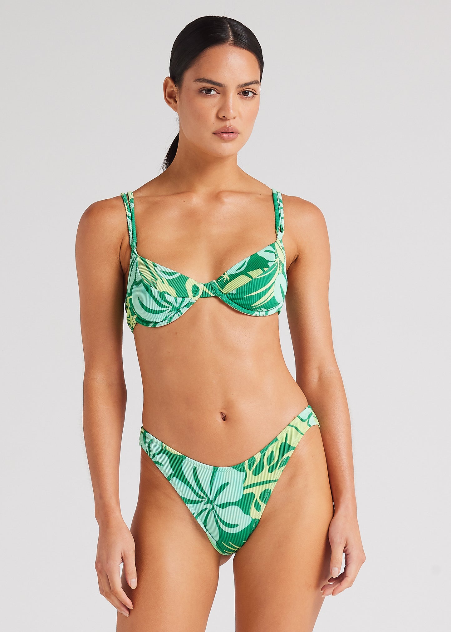 Tahiti Underwire Bikini Top - Leaf