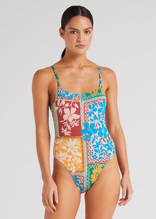 Wildflower Singlet One Piece Swimsuit - Sunshine